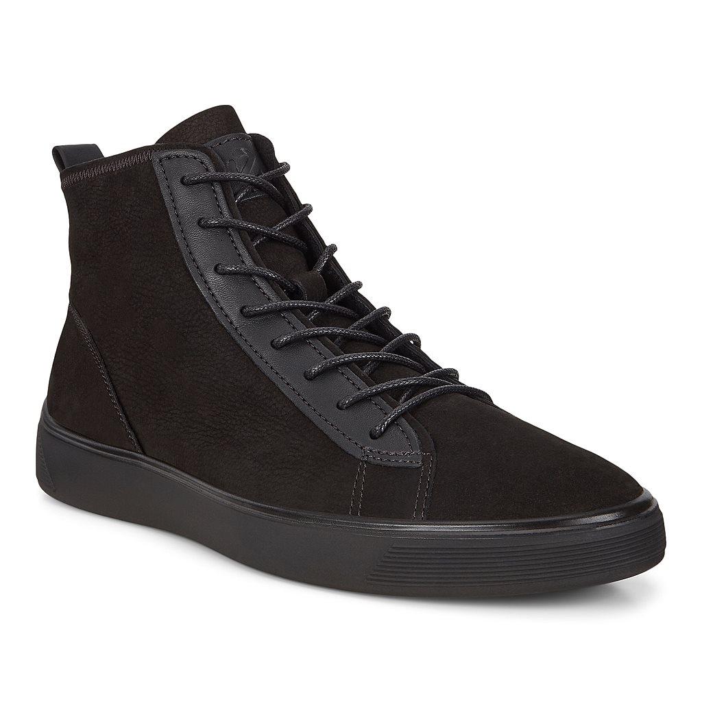 Ecco Street Tray Mens Sneakers In Black Sale - India EUR-094125